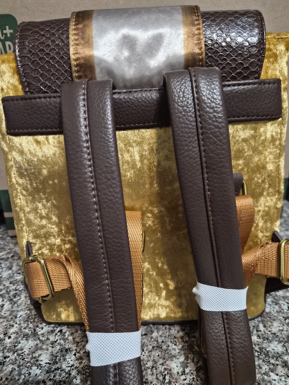 Loungefly Harry Potter Hufflepuff Mini Backpack - Gold & Brown - Picture 2 of 4